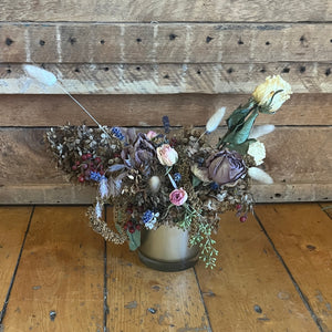 Polish Glass Dried Flower Arrangement