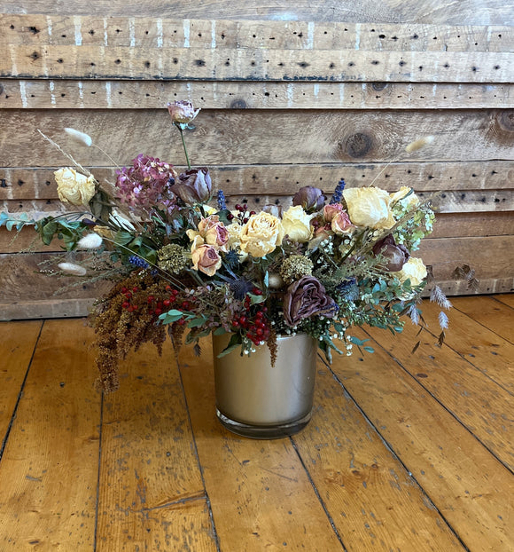 Polish Glass Dried Flower Arrangement